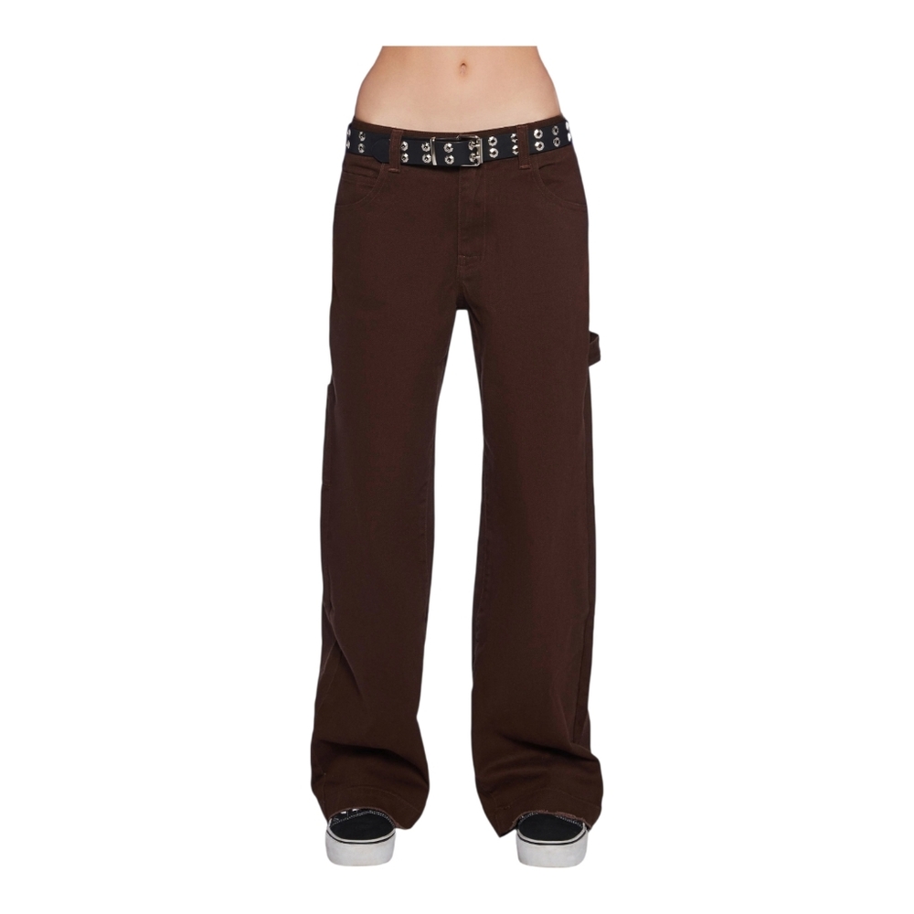 dELiA*S Misunderstood Twill Carpenter Pants in dark Brown Size Large
